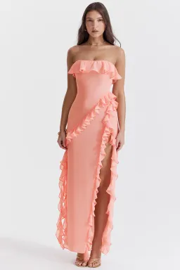 House of CB Sarina Gown Apricot Size S/Au 8  for rent on The Volte - image 1