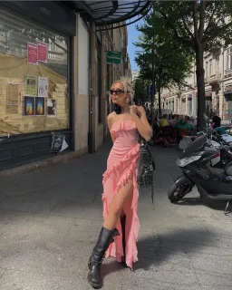 House of CB Sarina Gown Apricot Size S/Au 8  for rent on The Volte - image 4