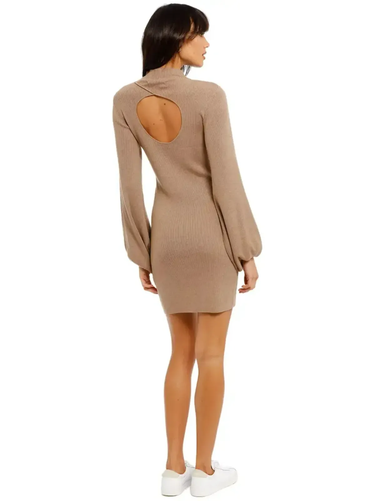 Bec & Bridge Lucy Knit Mini Dress Tobacco Size AU 6 - Image 2