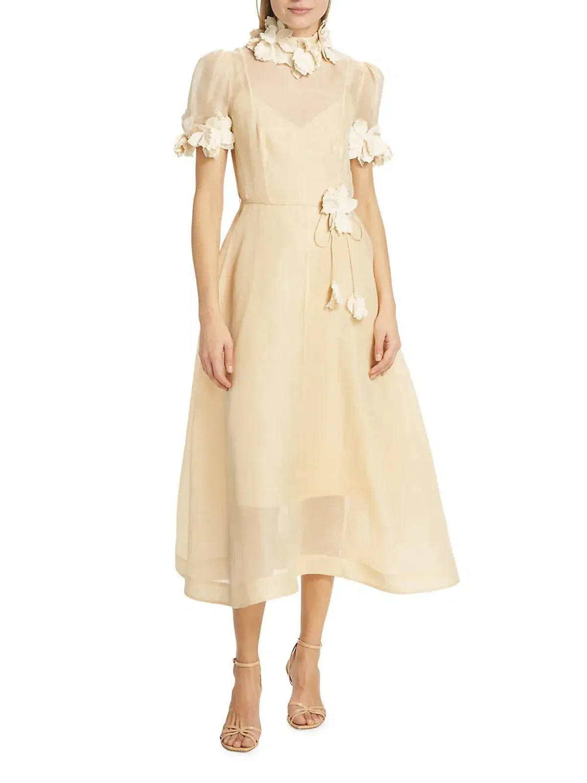 Zimmermann Luminosity Liftoff Midi Dress  in Cream Size 2 /Au 12 - Image 1