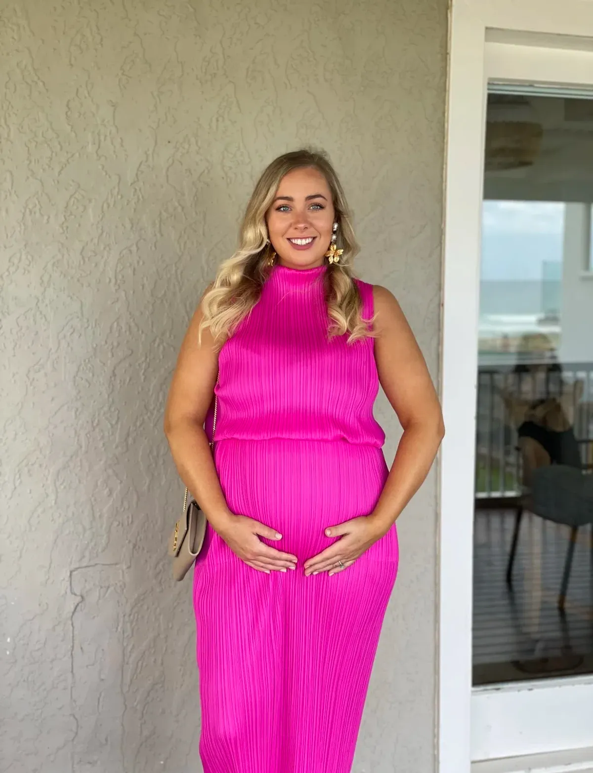 Issey Miyake Pleats Please Skirt And Top Pink Size AU 14 - Image 2