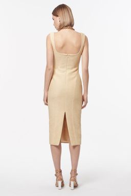 Manning Cartell Neo Classic Midi Dress in Almond (GOLD) size 10 for rent on The Volte - image 4