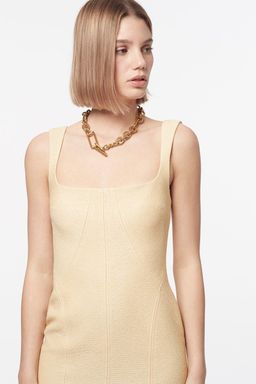 Manning Cartell Neo Classic Midi Dress in Almond (GOLD) size 10 for rent on The Volte - image 5