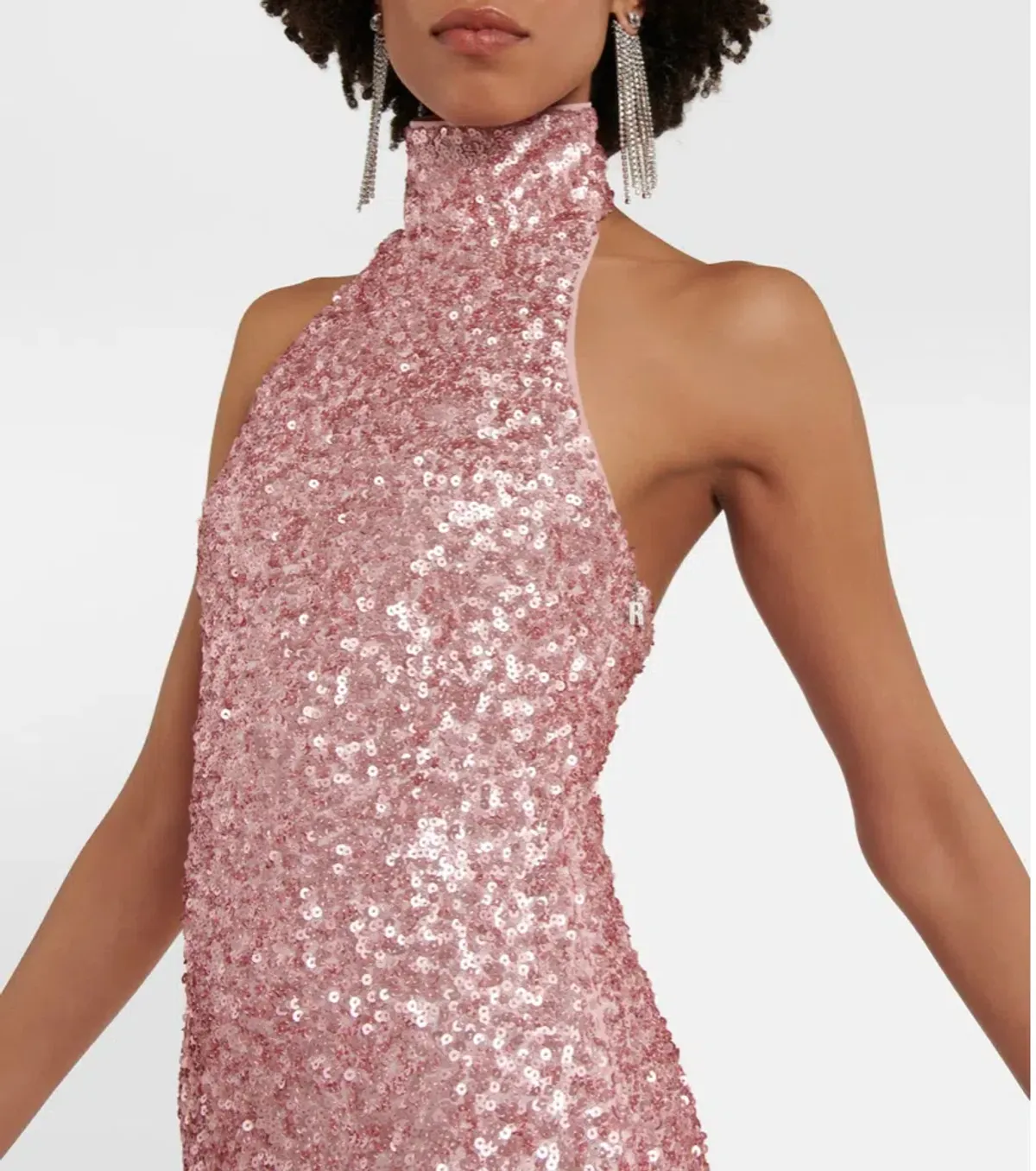 Rotate Birger Christensen Kasia Sequined Maxi Dress Pink Size 10 - Image 2