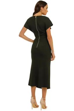 Ginger and Smart Amplitude V Neck Dress Dark Kelp Green Size 10 for rent on The Volte - image 2