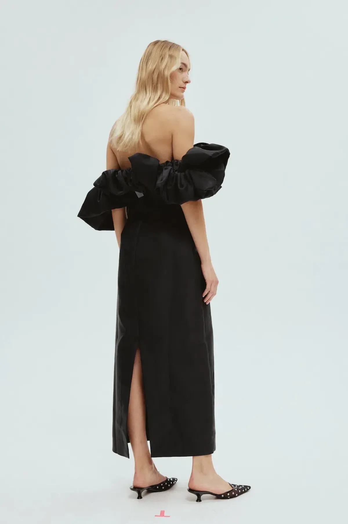 Alemais Suzi Off The Shoulder Midi Dress Black Size 10 - Image 3