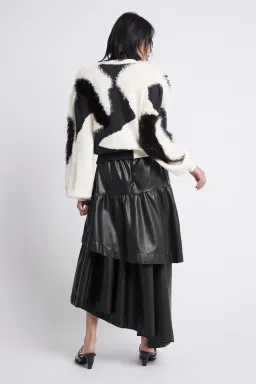 Aje Idyllic Faux Leather Black Skirt Size 12 for rent on The Volte - image 3