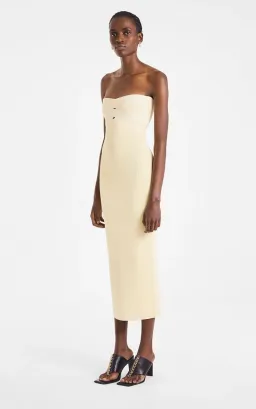 Dion Lee Interlock Bustier Midi Dress Cream Size AU 6 for rent on The Volte - image 1