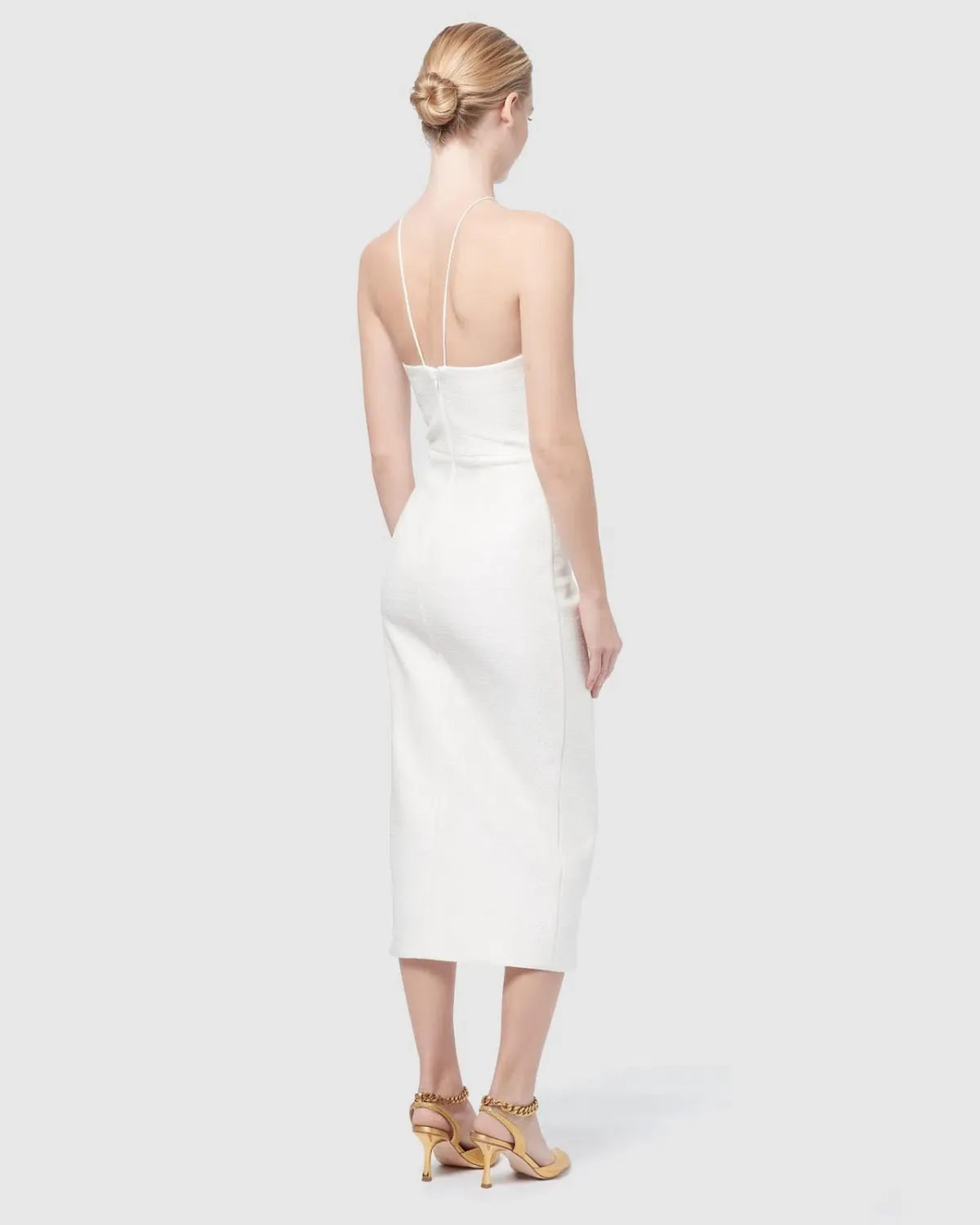 Manning Cartell Canvas Raffia Midi Dress White Size AU 6 - Image 3