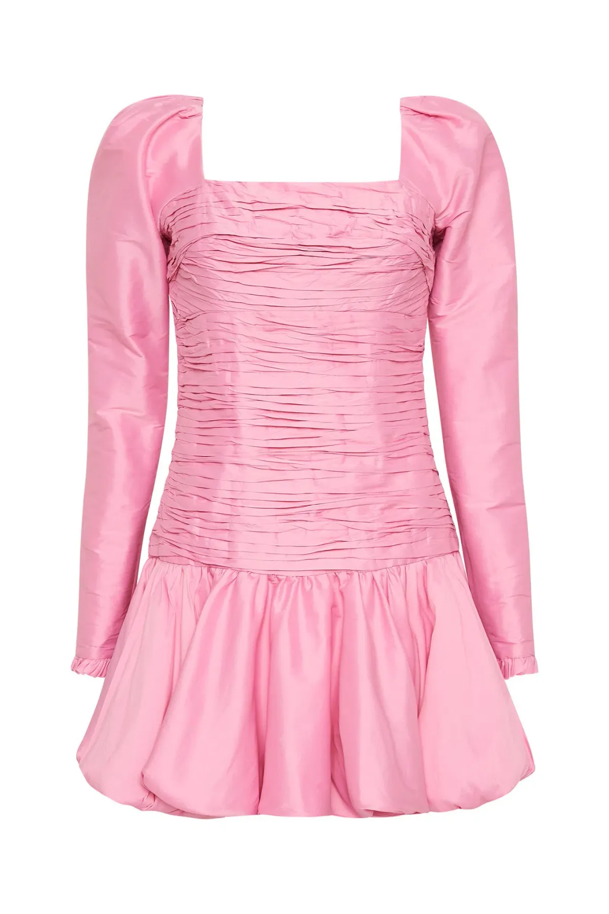 Aje Bon Bon Bijou Ruched Long Sleeve Mini Dress Pink Size US 6 / AU 10 - Image 5