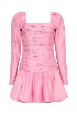 Aje Bon Bon Bijou Ruched Long Sleeve Mini Dress Pink Size US 6 / AU 10 for rent on The Volte - image 5