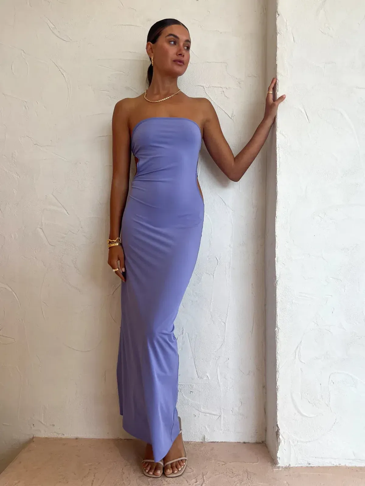 Bec & Bridge Zadie Strapless Dress Grape Size 8  - Image 2