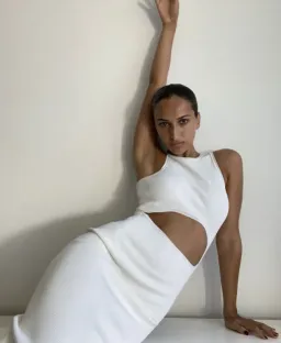 Sir The Label Ingrid Cut Out Dress Ivory Size XS/Au 6 for rent on The Volte - image 7