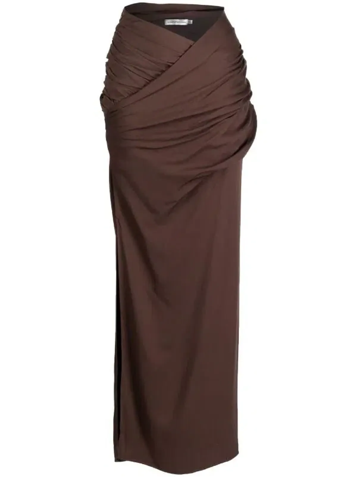 Christopher Esber Veiled Cami & Twisted Wrap Maxi Skirt Set Brown Size L/AU 12  - Image 2
