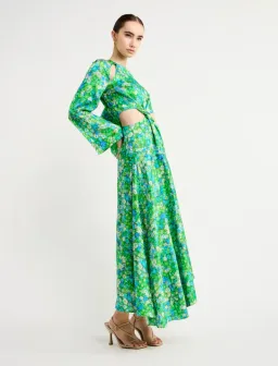 Alemais Cassandra Cut Out Midi Dress Turquoise Size 10 for rent on The Volte - image 3