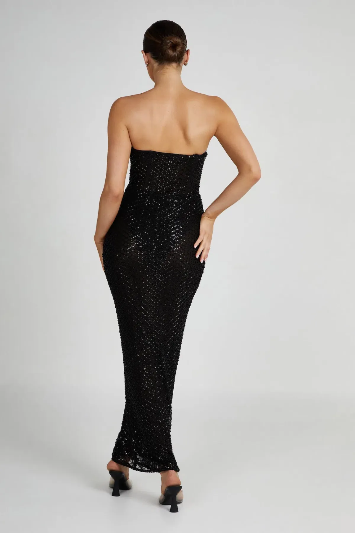 Meshki Gemma Strapless Sequin Maxi Dress Black Size M / AU 10 - Image 3