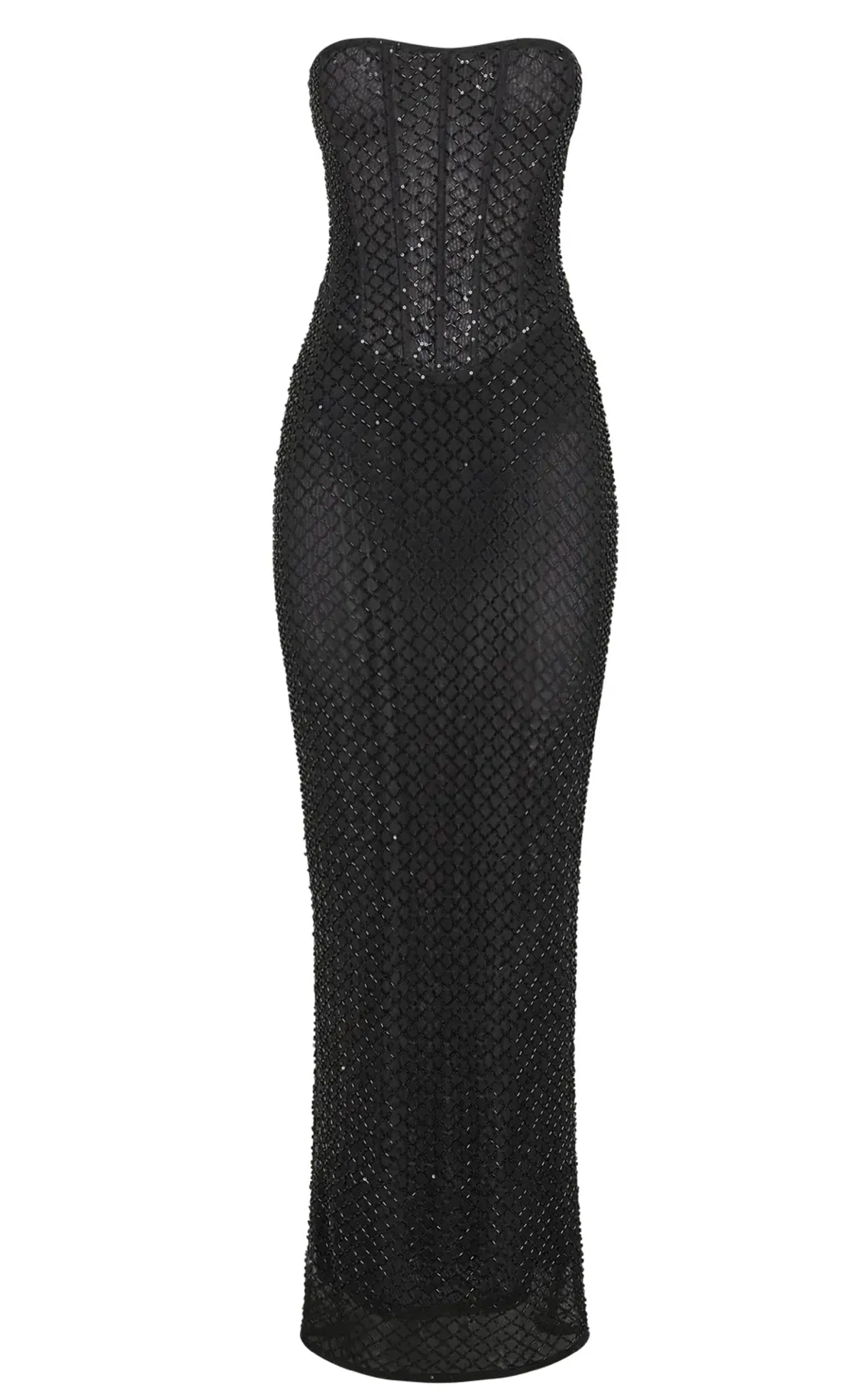 Meshki Gemma Strapless Sequin Maxi Dress Black Size M / AU 10 - Image 8
