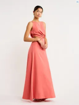 One Fell Swoop Essence Maxi Dress grapefruit Size 10 for rent on The Volte - image 1