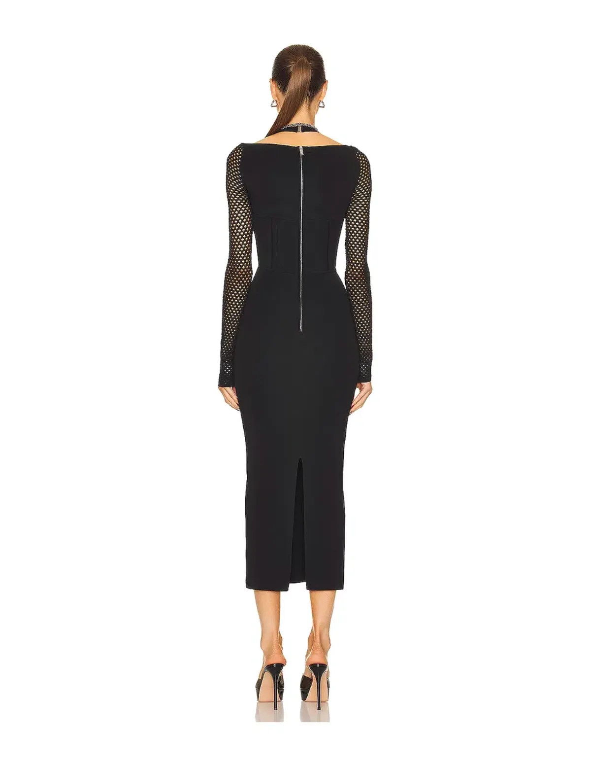 Dion Lee Column Corset Dress Black Size 8 - Image 3