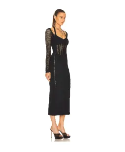Dion Lee Column Corset Dress Black Size 8 for rent on The Volte - image 2