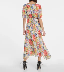 Rixo Corrine Midi Dress Floral Size AU 12  for rent on The Volte - image 2