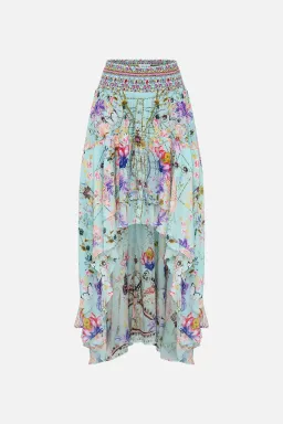 Camilla Double Layer Hem Skirt Love Web Print Size AU 8 for rent on The Volte - image 3