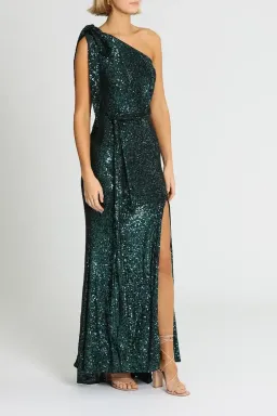 Love Honor Scala Sequin Gown Emerald Green Size AU 8 for rent on The Volte - image 2