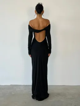 Effie Kats Gwen Gown Black Size M / AU 10 for rent on The Volte - image 6