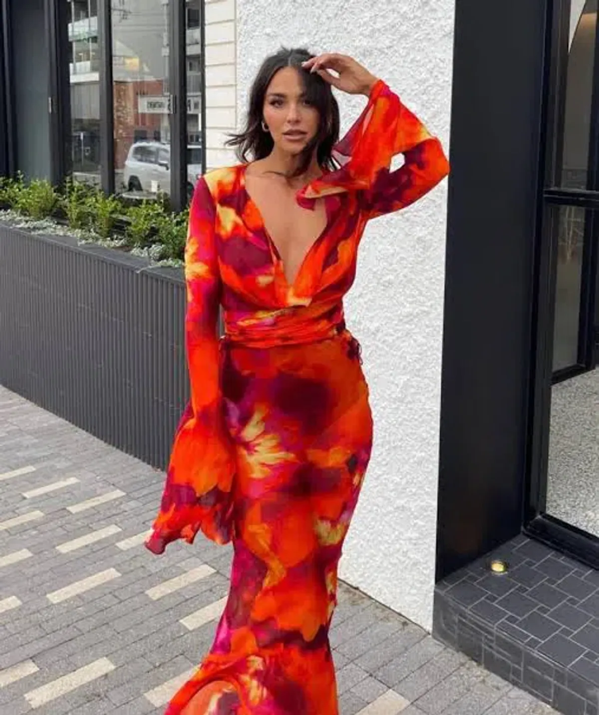 Rat & Boa Fantini Blouse & Skirt Set Orange Size L / AU 12 - Image 4