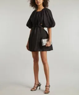 Aje Mimosa Cut Out Mini Dress Black Size AU 10 for rent on The Volte - image 1