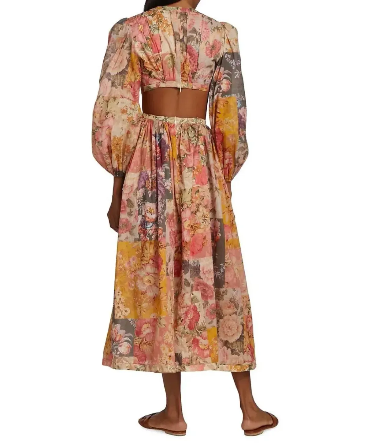 Zimmermann Pattie Patchwork Dress in Patch Floral Size 1 / Au 10 - Image 3