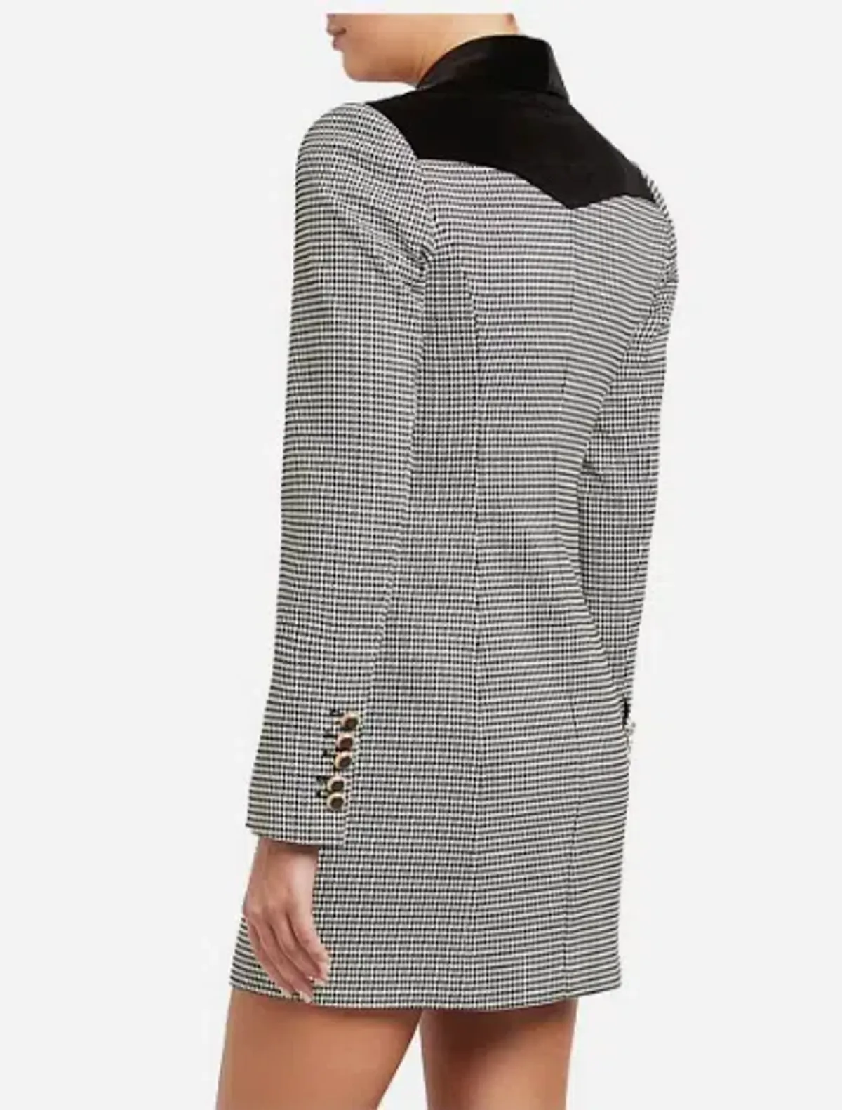 Rebecca Vallance Sebastian Mini Dress Houndstooth Print Size 12 - Image 3