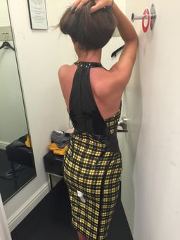 Versace Lurex Tartan Dress Print Size 4 for rent on The Volte - image 5