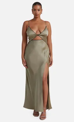 Bec & Bridge Hazel Maxi Dress in Olive Size 6 for rent on The Volte - image 1