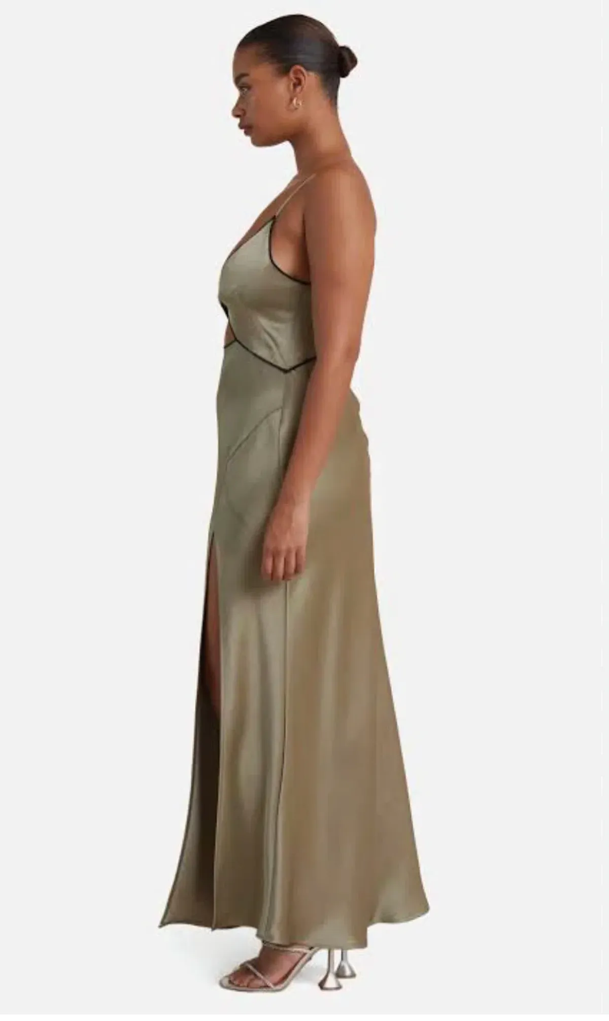 Bec & Bridge Hazel Maxi Dress in Olive Size 6 - Image 3