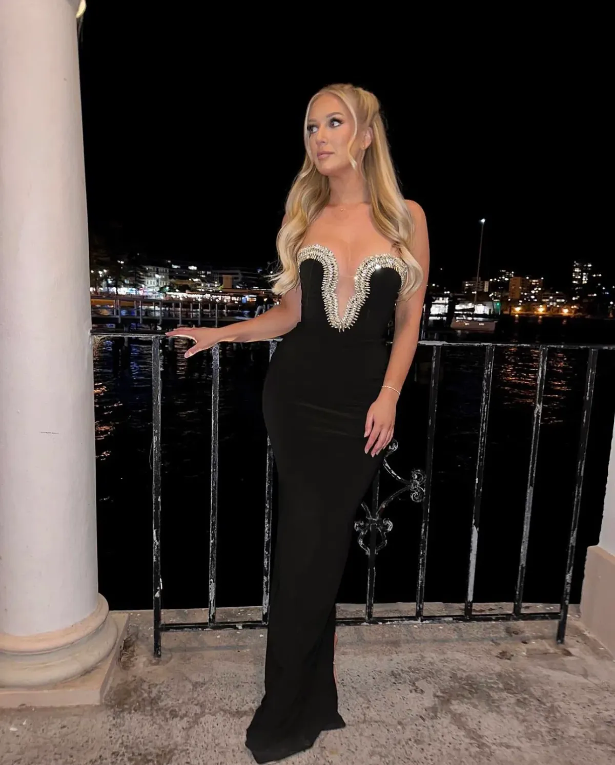 Albina Dyla Classica Gown Black Size 6 - Image 1