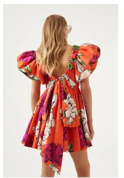 Aje Gretta Bow Back Mini Dress Floral Size 10 for rent on The Volte - image 3