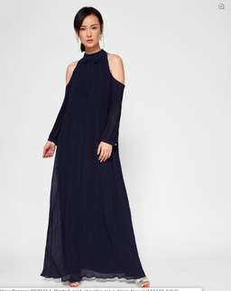 Ted Baker Rebessa Maxi Dress navy size 14 for rent on The Volte - image 1