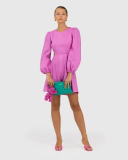 The Wolf Gang Safi Linen Cut Out Dress Pink Size XXS/Au 4 for rent on The Volte - image 2