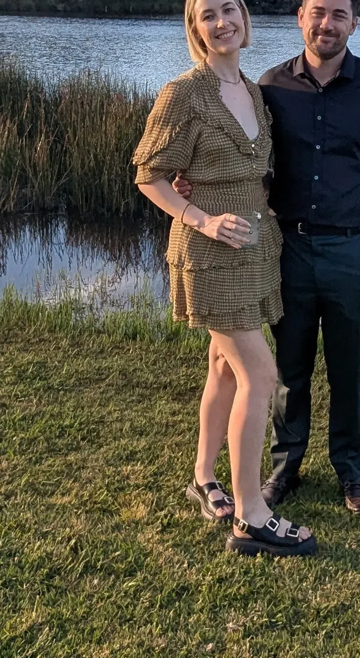 Shona Joy Eleonora Ruched Frill Mini Dress Print Size 8 - Image 1