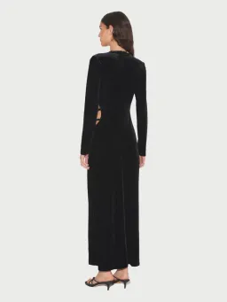Hansen & Gretel Cortina Velvet Maxi Dress Black Size 12 for rent on The Volte - image 2