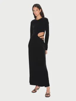 Hansen & Gretel Cortina Velvet Maxi Dress Black Size 12 for rent on The Volte - image 1