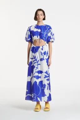 Sir The Label Vivi Puff-Sleeve Maxi Dress Print Size 10 for rent on The Volte - image 1