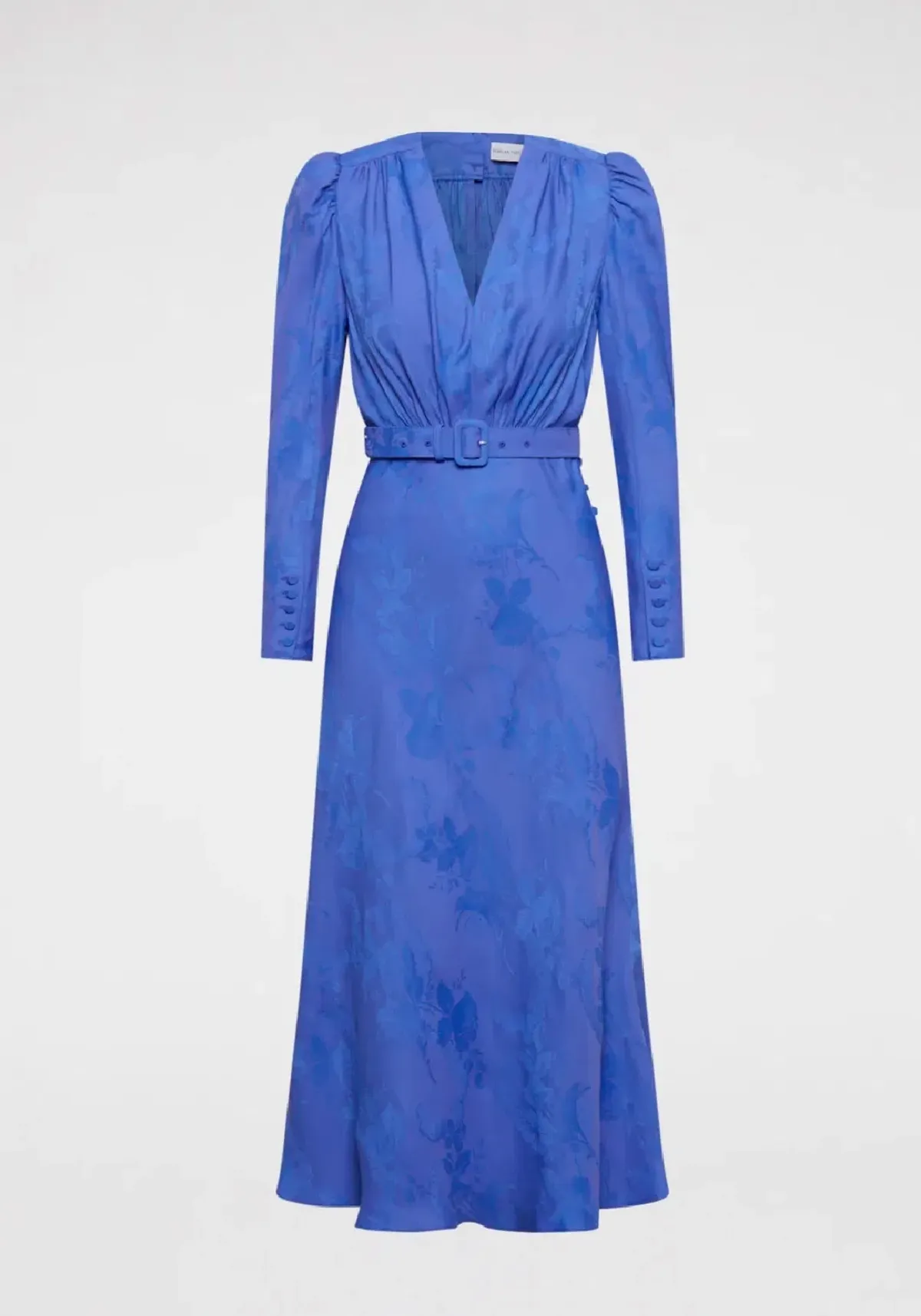 Scanlan Theodore French Jacquard Dress Blue Size 8 - Image 3