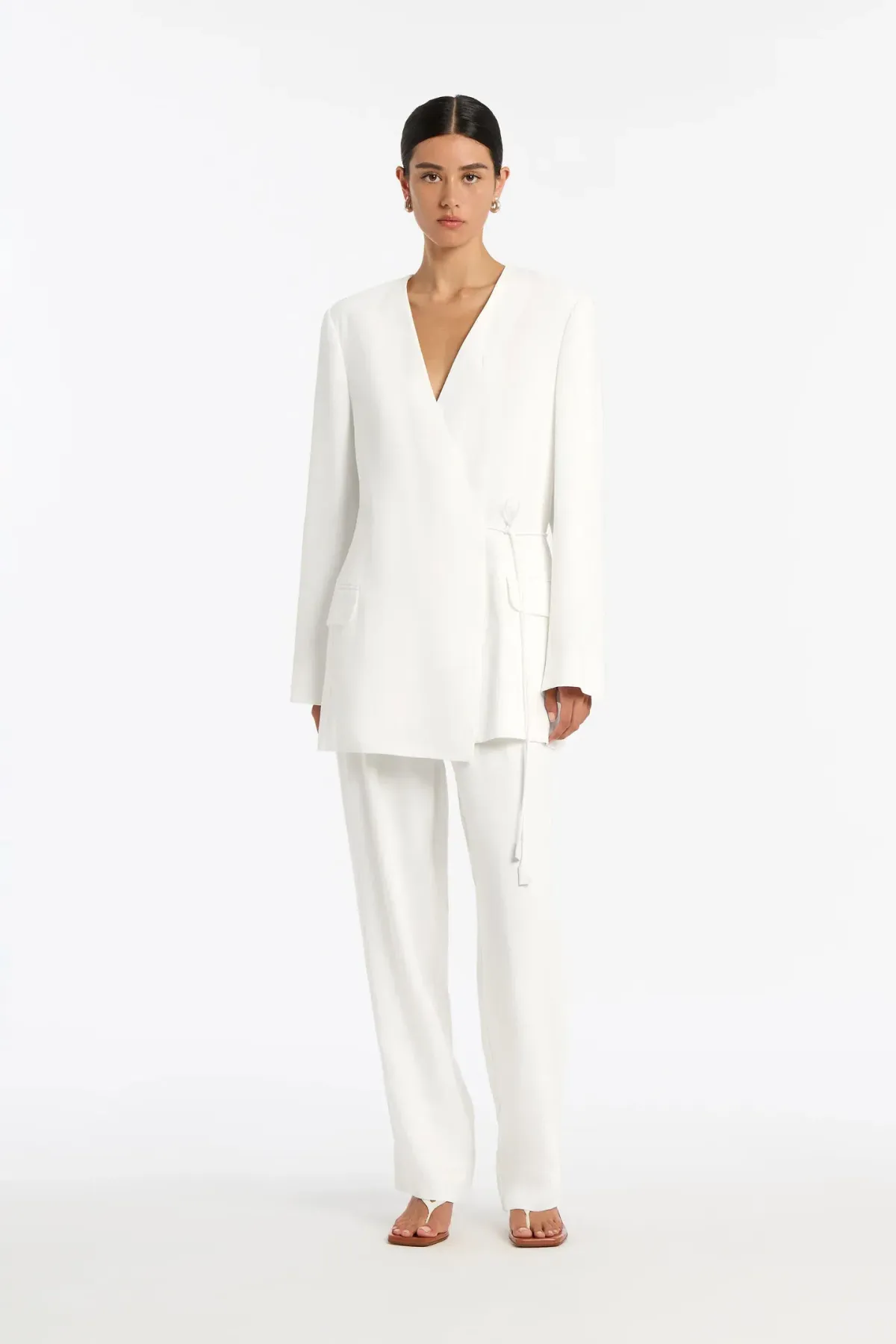 Sir The Label Clemence Blazer White Size 0 / AU 6 - Image 1