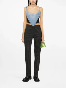 Versace Denim Corset Top Blue Size AU 6 for rent on The Volte - image 2