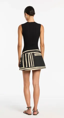Sir The Label Linocut Wrap Mini Skirt Ligne Print Size AU 6 for rent on The Volte - image 3