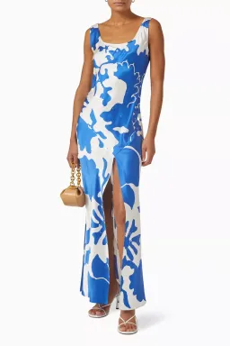 Sir the Label Esme Bias Dress in Merce Abstract Print Size AU 8 for rent on The Volte - image 4