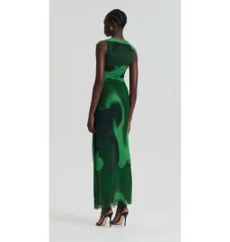 Scanlan Theodore Italian Watercolour Dress Safari Green Size AU 12 for rent on The Volte - image 2