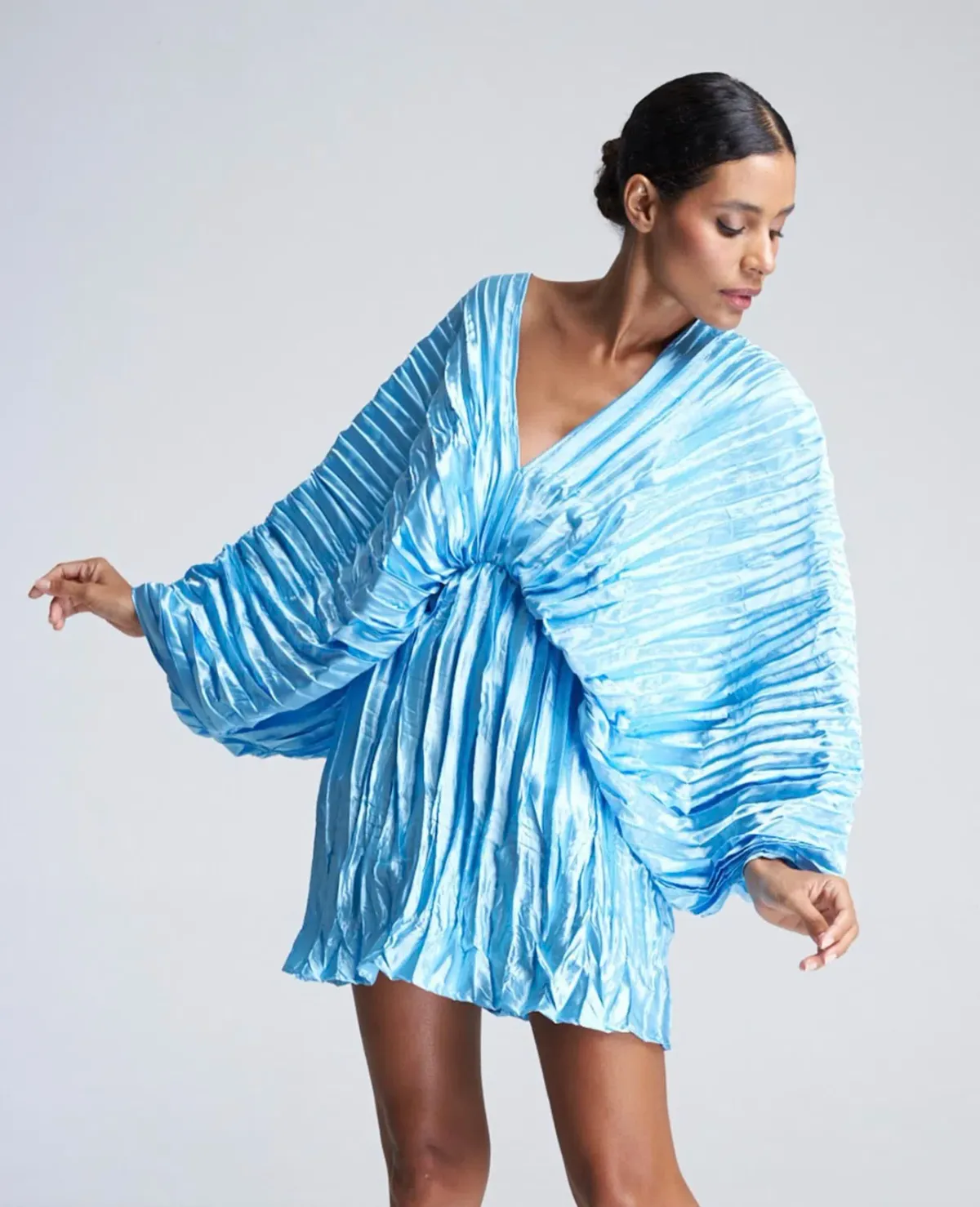 L’Idée Deluxe De Luxe Mini Dress Gown Sky Blue Size 10  - Image 2